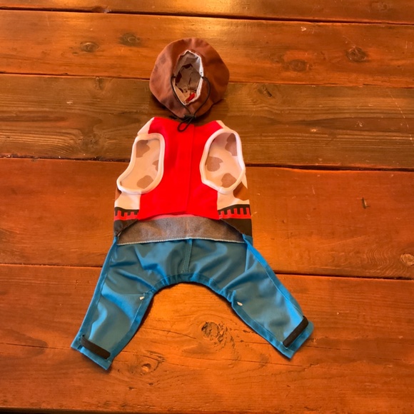 3/$20 Cowboy TOY STORY WOODY Dog Costume in Blue and Brown - Picture 2 of 4